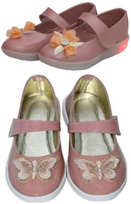 New Collection Girls Velcro Flats(Brown , 1.5-2Years)