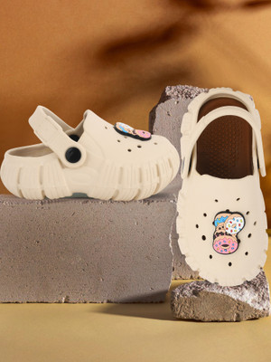 GOKIK Boys & Girls Sling Back Clogs(Beige , 6 - 9 month)