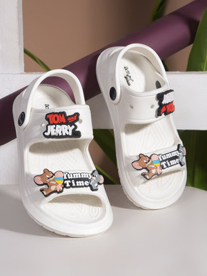 action Tom & Jerry Boys & Girls Sling Back Strappy Sandals(White , 3.5 Year)