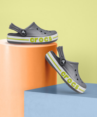 CROCS Boys & Girls Sling Back Clogs(Grey , 5 years)