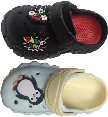 FEETPER Boys & Girls Slip-on Sports Sandals(Black , 4-5 Years)