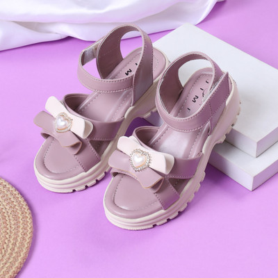 CST Lifestyle Disney Princess Girls Strap Wedges(Pink , 6.5-7)