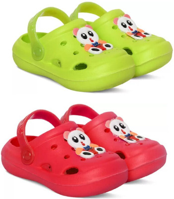 Trendmode Boys & Girls Sling Back Clogs(Green , 6-9 Months)