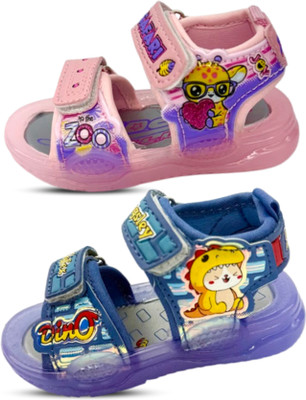 Hyfex Kung Fu Panda Boys & Girls Velcro Sports Sandals(Pink , 2 to 2.5 Years)
