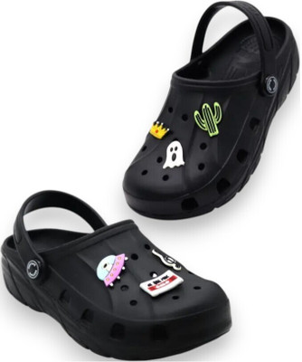 RED TAPE Boys Sling Back Clogs(Black , 4 - 5 year)
