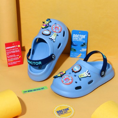 DOCTOR EXTRA SOFT Boys & Girls Slip-on Clogs(Blue , 9 - 10 Years)