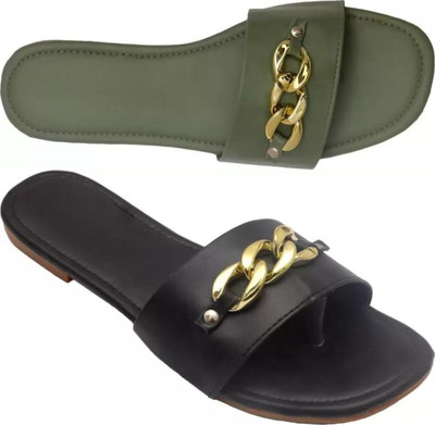 MARYAM Girls Slip-on Flats(Dark Green , above 16 years)