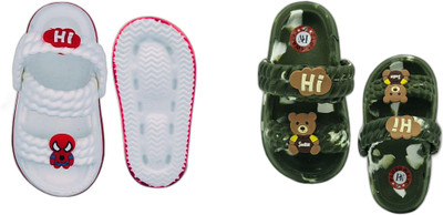 plushwalk Boys & Girls Slip-on Clogs(Dark Green , 18 to 24 Months)