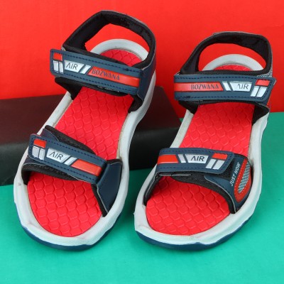 Aedee Boys & Girls Velcro Sports Sandals(Red , 6 - 7 Years)