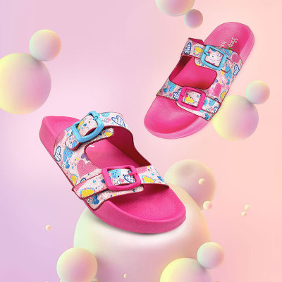 KazarMax Girls Buckle Flats(Pink , 2.5-3 Years)