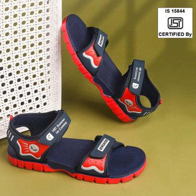 BERSACHE Boys Velcro Sports Sandals(Red , 5-6 Years)