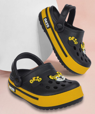 Abros Boys Sling Back Clogs(Black , 4.5 - 5 year)