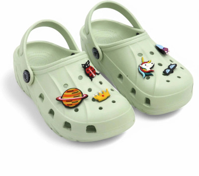 RED TAPE Boys Sling Back Clogs(Light Green , 7 - 8 Years)