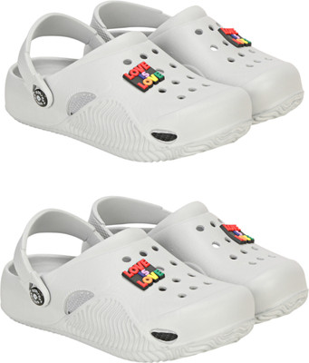 RIFOF Boys Slip-on Clogs(Grey , 8 - 9 Years)