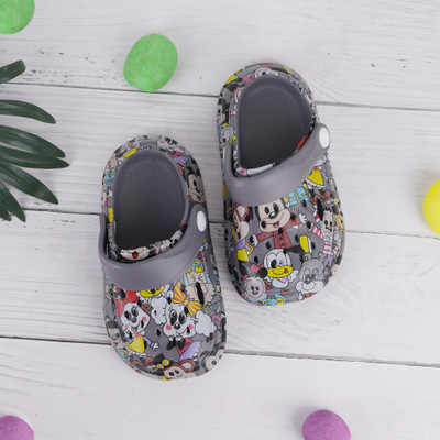 KILLER Mickey Boys & Girls Sling Back Clogs(Grey , 3 - 3.5 YEARS)