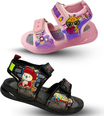 Hyfex Ninja Hattori Boys & Girls Velcro Flats(Pink , 1.5 to 2 years)