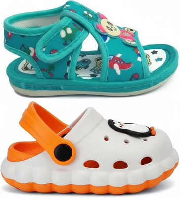 FEETPER Boys & Girls Slip-on Sports Sandals(Blue , 3-3.5 Years)