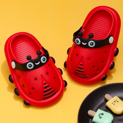 Yellow Bee Boys Sling Back Clogs(Red , 6-6.5 Years)