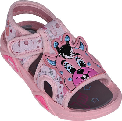 LEVOT Boys & Girls Velcro Sports Sandals(Pink , 2-2.5 YEARS)