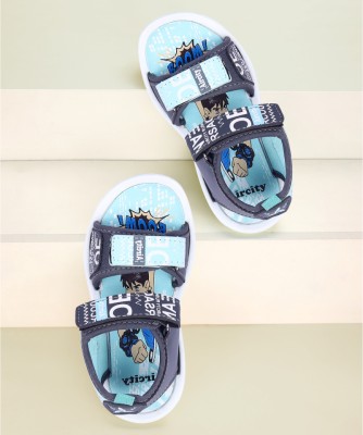 Aircity Boys & Girls Velcro Strappy Sandals(Blue , 3-3.5 Year)