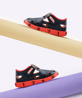 rotation Boys & Girls Velcro Strappy Sandals(Dark Blue , 18-24 MONTHS)