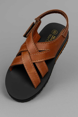 TK Creation Boys Slip-on Strappy Sandals(Brown , 3 - 4 Years)