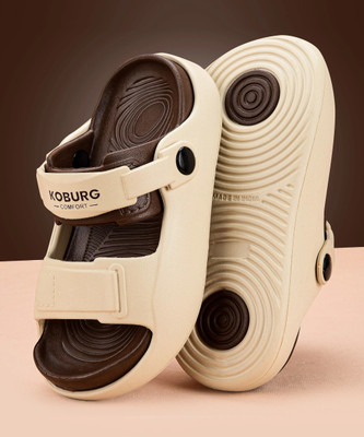 Koburg Boys & Girls Strap Sports Sandals(Cream , 6-7 Years)