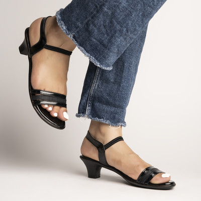 SHOETOPIA Women Heels(Black , 6)