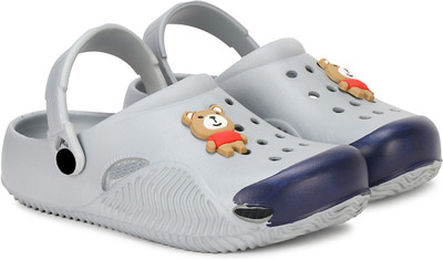 RIFOF Boys & Girls Slip-on Clogs(Grey , 6-7 Years)