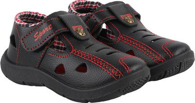LEVOT Boys & Girls Velcro Strappy Sandals(Black , 2-2.5 YEARS)