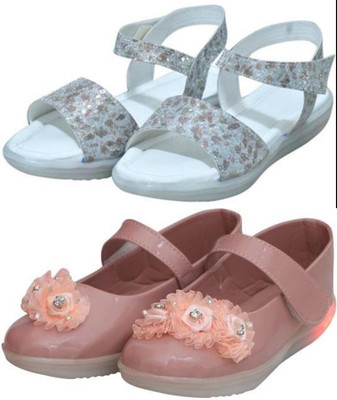 New Collection Girls Velcro Flats(Multicolor , 9 - 12 Months)