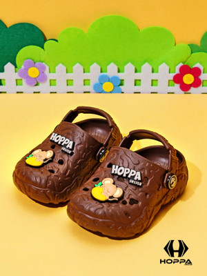 Hoppa Boys & Girls Slip-on Clogs(Brown , 11-12 Year)