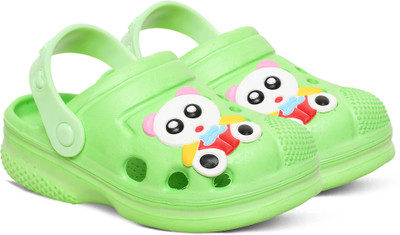 Firstcliq Boys & Girls Sling Back Clogs(Green , 3 year to 3.5 year)