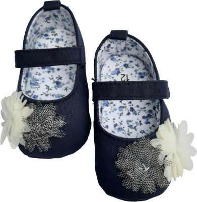 pampam Girls Velcro Mary Janes(White , 3-6 MONTH)