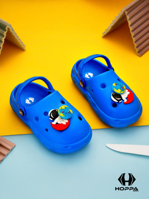 Hoppa Boys & Girls Slip-on Clogs(Blue , 8-9 Year)