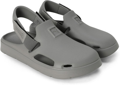 PUMA Boys & Girls Slip-on Clogs(Grey , 13 - 14 Years)