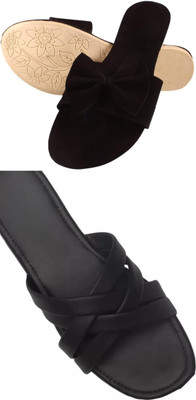 MARYAM Girls Slip-on Flats(Black , above 16 years)