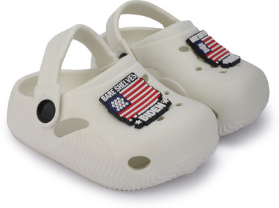 GLJ CLASSMATE Boys & Girls Sling Back Clogs(Cream , 4.5 - 5.5 Years)