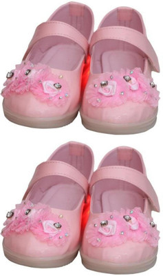 New Collection Girls Velcro Mary Janes(Green , 7-8 Years)