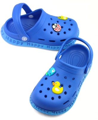 Neska Moda Boys & Girls Sling Back Clogs(Blue , 6-7 Years)