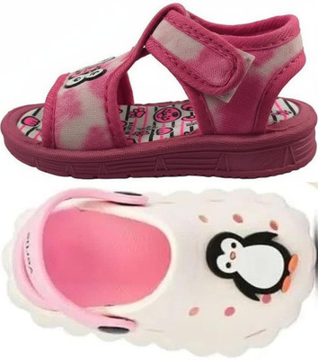 FEETPER Boys & Girls Slip-on Sports Sandals(Pink , 7-8 Years)