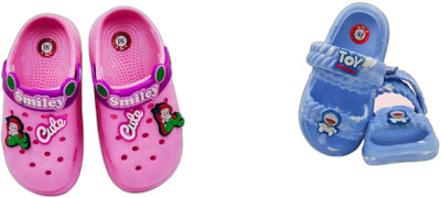 plushwalk Boys & Girls Slip-on Clogs(Multicolor , 3.5 to 4.0 Years)