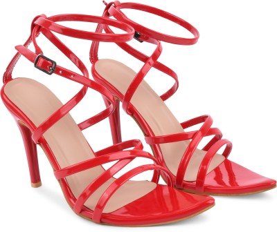 jm looks Women Heels(Red , 4)