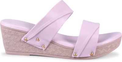 jm looks Girls Slip-on Heels(Purple , 21yr And Above)