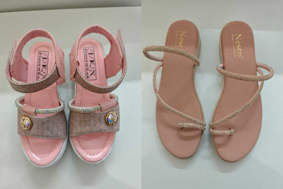 Nesco Girls Sling Back Strappy Sandals(Multicolor , 8-9 Year)