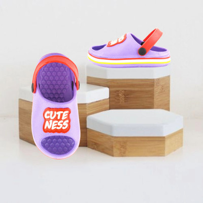 SMARTOTS Boys Sling Back Clogs(Purple , 3-3.5 Years)