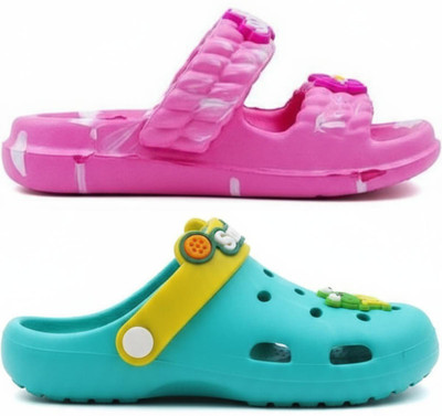 plushwalk Boys & Girls Slip-on Clogs(Pink , 12 to 18 Months)