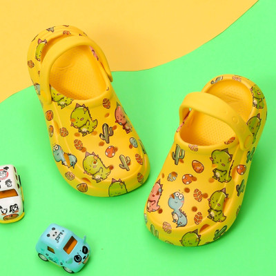 Yellow Bee Boys Sling Back Clogs(Yellow , 6-6.5 Years)