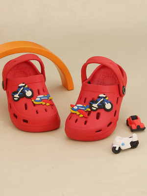 Yellow Bee Boys Sling Back Clogs(Red , 6.5-7 Years)