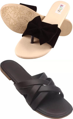 MARYAM Girls Slip-on Flats(Black , above 16 years)